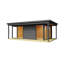 Lasita Domeo 3 Loggia - 19.5 x 13.5 Ft. Premium 2-Room Log Cabin With Aluminium Sliding Doors (44mm)