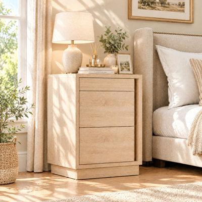 31.4" H Lockable Nightstand with NFC Hidden Cabinet and 4 Drawers