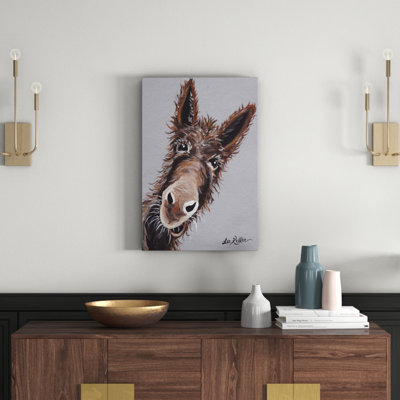 Rufus The Donkey - Wrapped Canvas Print