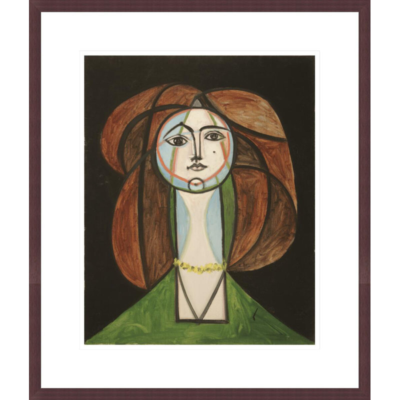 Femme au collier jaune par Pablo Picasso, H 20,79 po x l 17,75 po