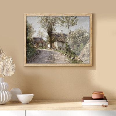 " Countryside Wall Art Natural Landscape Country Farmhouse Vintage Painting Print "