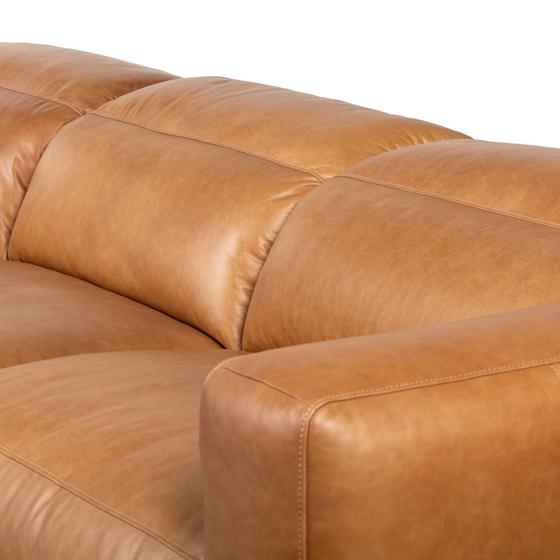 Radley Power Reclining Sofa, Sonoma Butterscotch Genuine Leather