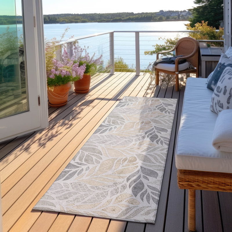 Tapis intérieur / extérieur Braggs, Tapis de couloir 2 pi 3 po x 7 pi 6 po