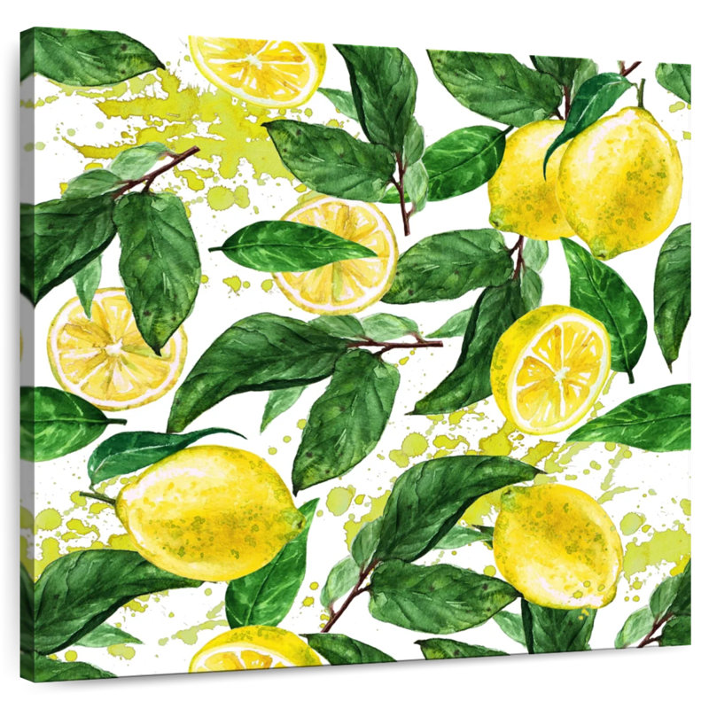 Yarlin Lemon Leaves Pattern, 20" H x 20" W