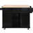 Rolling Kitchen Island With Cabinet Door Storage And Black Finish Drop Cart 3 Drawers Exterior-1392916237