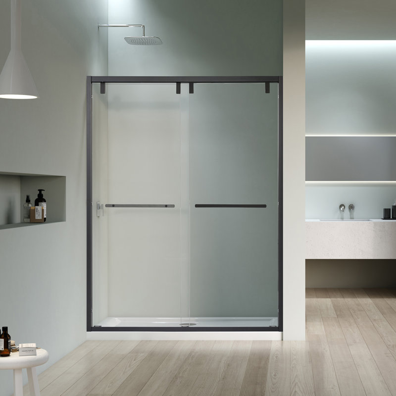 Porte de douche à dérivation l 52 po x H 76 po