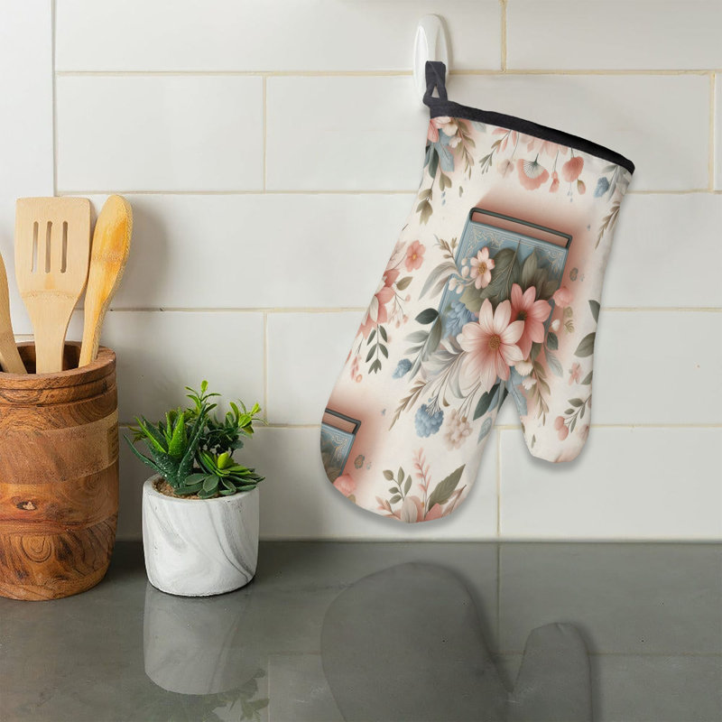 Sergé en coton à motif floral