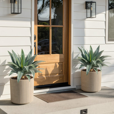 Agave artificiel 15 po, plante non mise en pot, pot non inclus, plante agave résistante aux rayons UV, décor de verdure sans décoloration pour la décoration intérieure et extérieure du patio