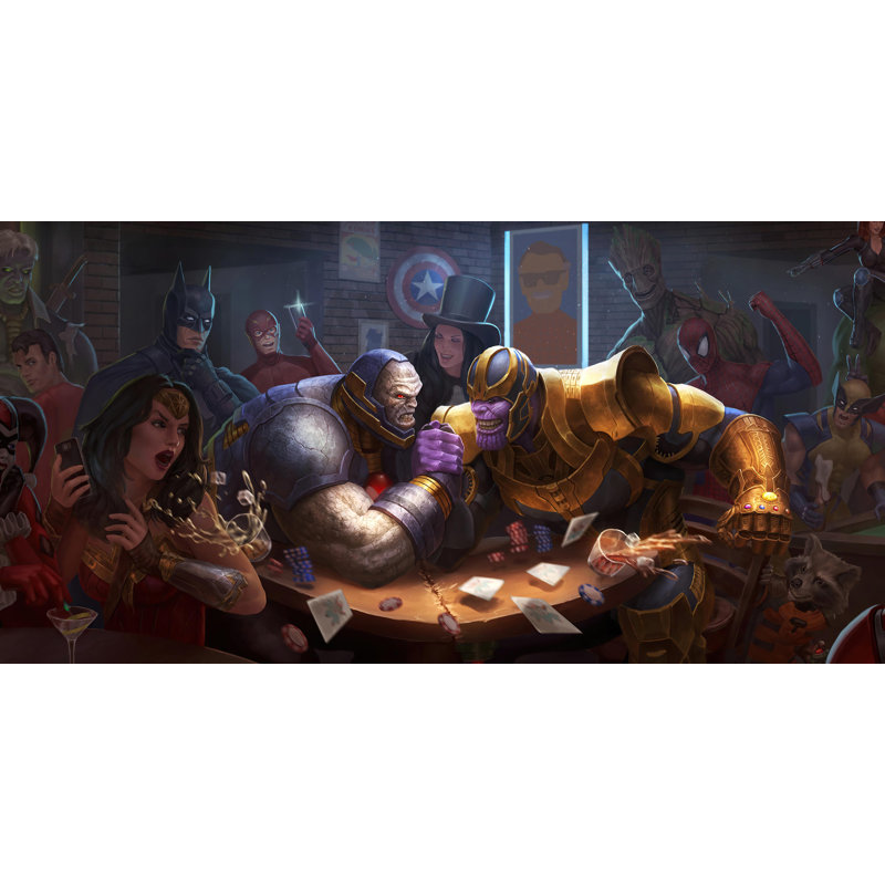 Darkside Proti Thanos Tapeta films papier peint Wallart impression sur toile affiche murale, H 15 po x l 30 po x P 0,1 po