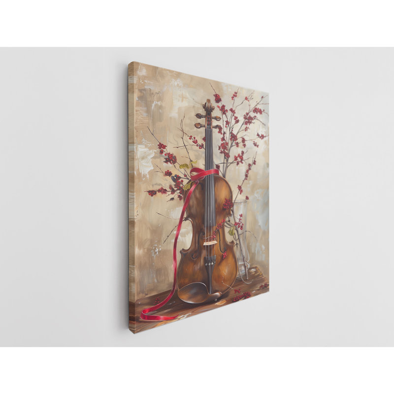 Reproduction d'art sur toile rétro d'un violon, art mural moderne pour la maison et le bureau, H 30 po x l 20 po