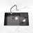 Kitchen Sink 33"X19" Multifunctional Undermount Flying Rain Waterfall S304 Stainless Steel Handmade Modern Single Bowl Kitchen Sink-117845469