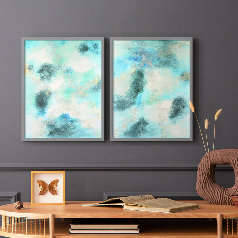 Blue Shift I-Premium Framed Print -Ready to Hang - No Nails Required - No Nails Required, Green, 21" H x 34" W