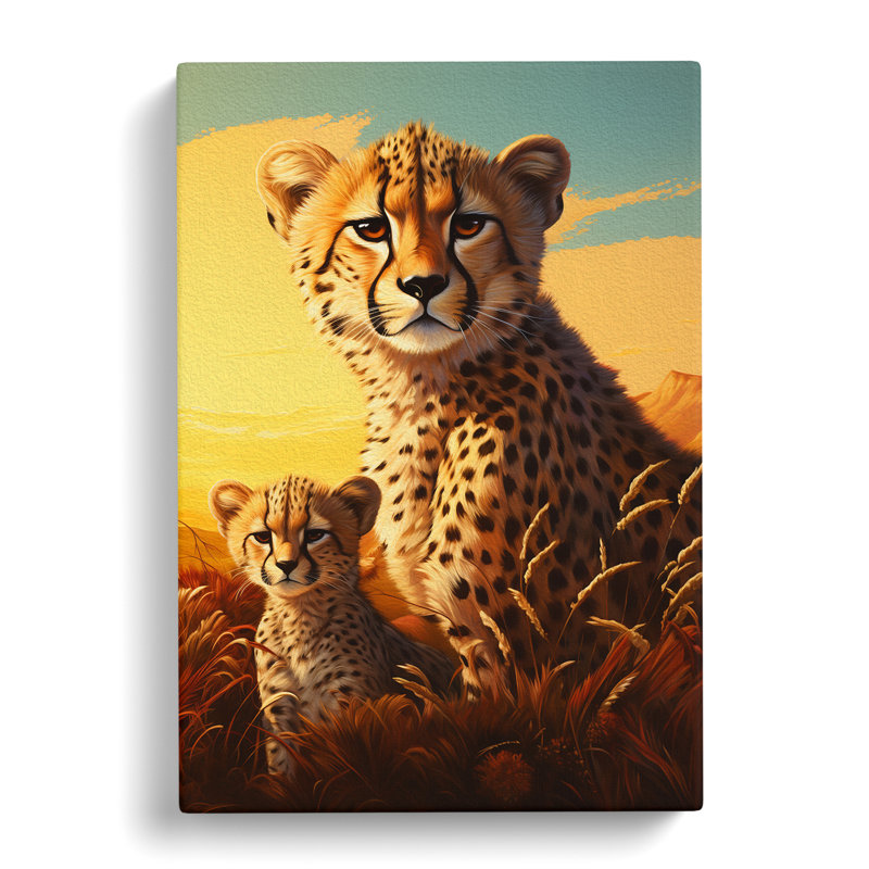 Cheetah Dadaism No.2 - Wrapped Canvas Print, 76cm H x 50cm W x 3cm D