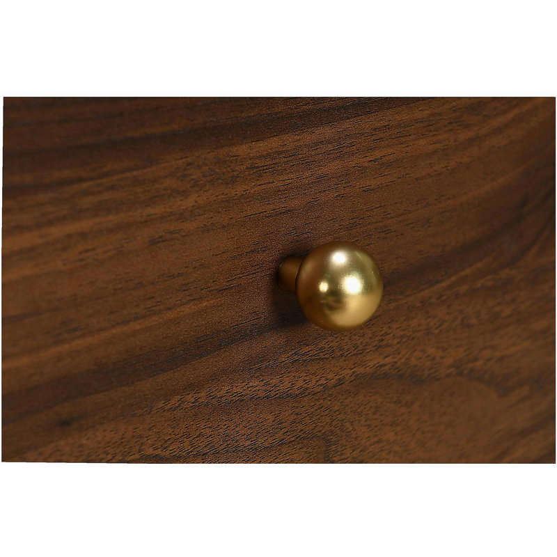 Walnut Finish Nightstand With 2 Ample Drawers