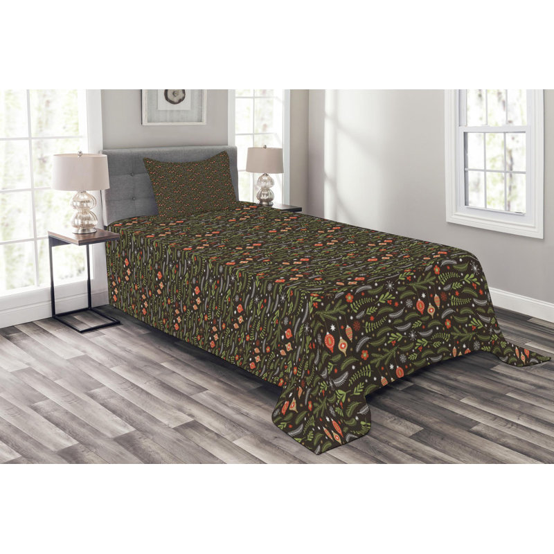 Rustic Polyester Coverlet, Twin Coverlet + 1 Sham
