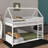 Twin Over Twin Floor Bunk Bed With House Design And Head Foot Panels-2015886296