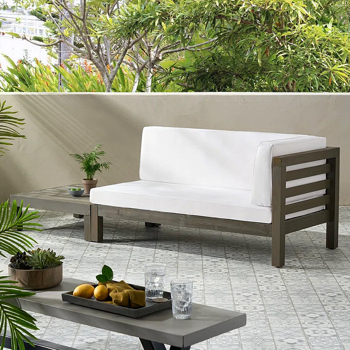 BANC D'ANGLE ET TABLE BASSE
