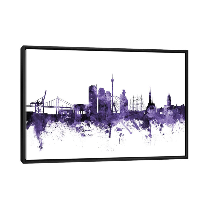 « göteborg, suède horizon » par michael tompsett, reproduction d’impression sur toile tendue, H 18 po x l 26 po x P 1,5 po