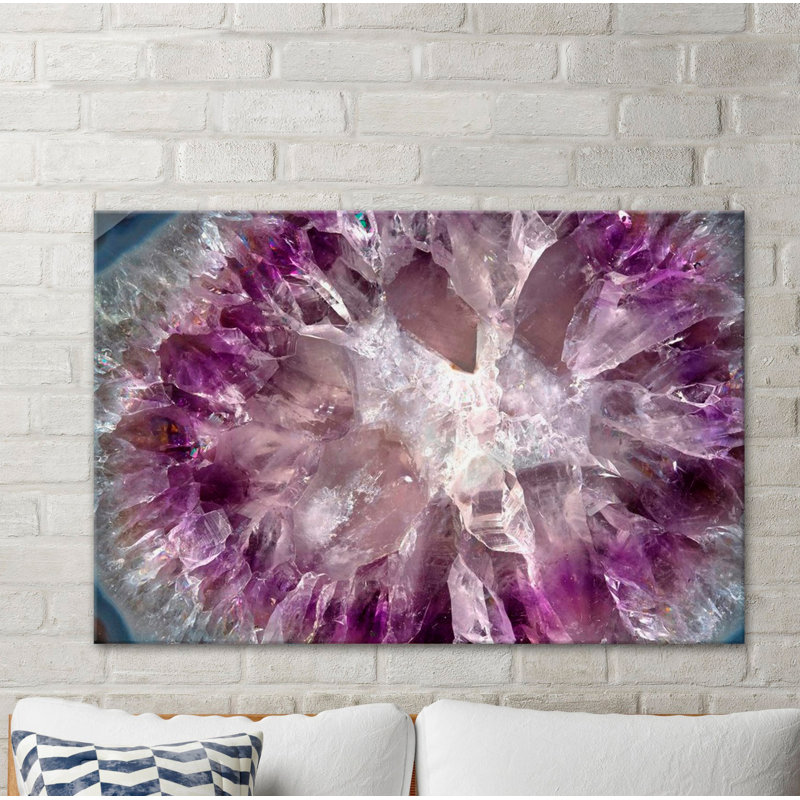 « cristalliseed améthyste », reproduction d’art sur toile tendue, H 40 po x l 60 po x P 1,5 po