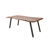 Laub Acacia Solid Wood Top Metal Base Dining Table
