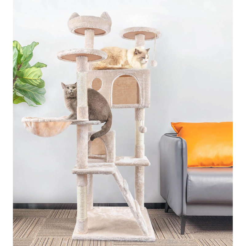151cm H Cat Tree, Beige