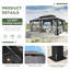 20'X14' Hardtop Gazebo With Galvanized Steel Roof