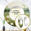«Meadow Minimalist Pastoral Pointillism - Meadow Mirror», miroir mural rond traditionnel, impression sur métal-97182788