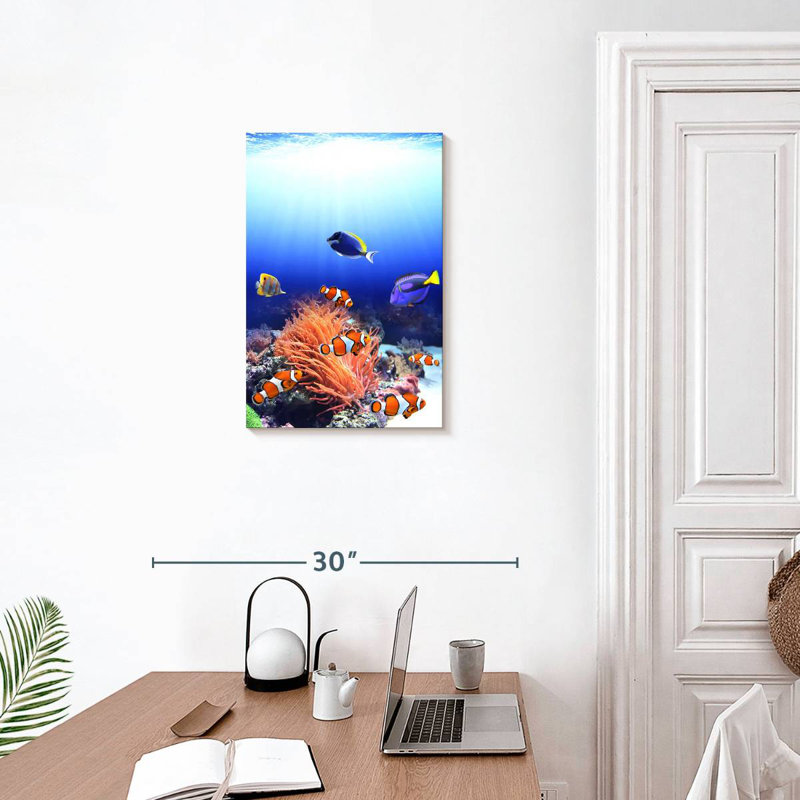 Underwater Ocean Scene, 24" H x 16" W