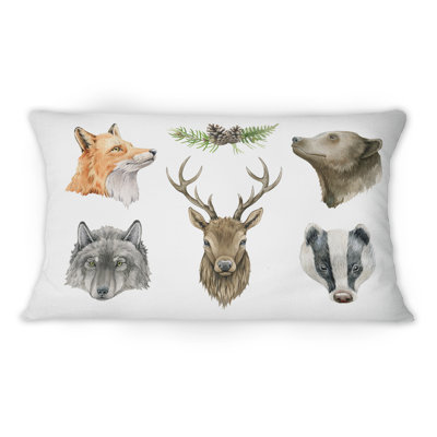 Coussin Fox Fox Grizzly Bear