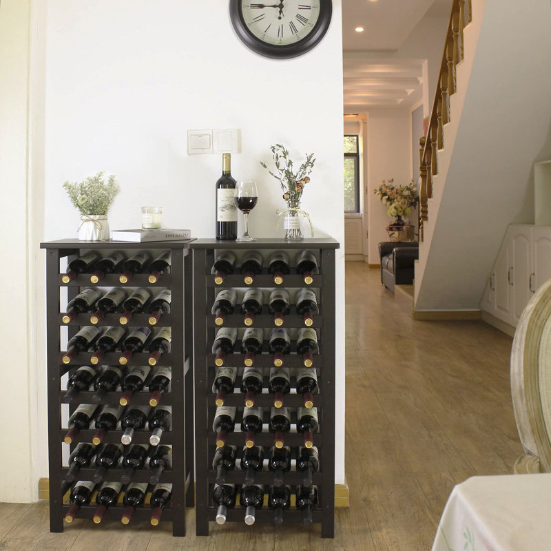 Coltan 28 - Bottle Solid Wood Wine Bottle Rack, Brown