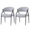 Ensemble de 2 chaises de salle à manger rembourrées avec pieds en métal-1065480788