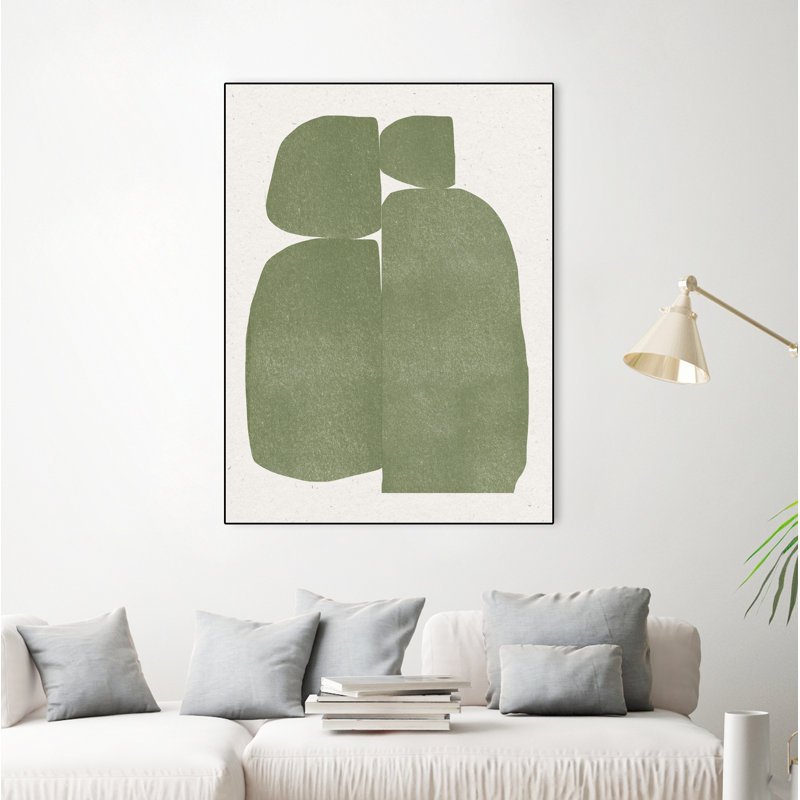 «Green Stones Composition», toile encadrée, H 24 po x l 18 po