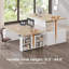 Bureau de direction de 63 po avec rangement, bureau de direction réglable en hauteur avec prises de courant-116925627