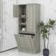 Grande armoire de rangement avec portes, tablette réglable et grand panier rabattable-118828690
