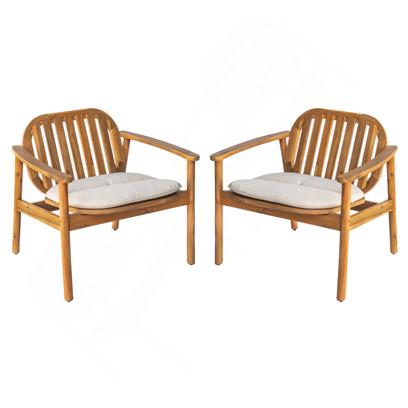 Fauteuil club avec coussin Meja, ensemble de 2