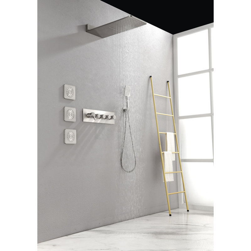 Complete Shower System, Brusehd Nickel