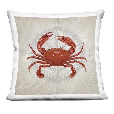 Coussin décoratif imprimé au-dessus de boussole, design par Kim Allen