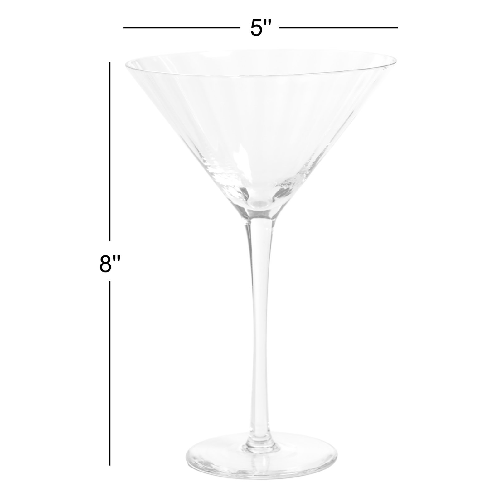 Malden Optic Martini Glasses, Set of 4, Blue