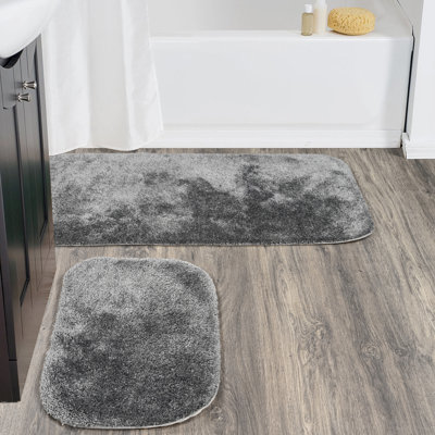 Ensemble de tapis de bain en nylon 2 pièces avec envers antidérapant Mccluney