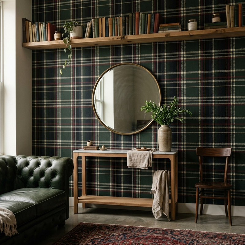 Rouleau double tartan, Texturé non collé