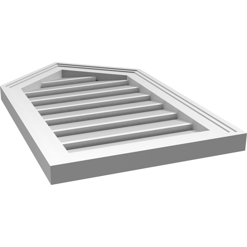 Pente fonctionnelle en uréthane à hauteur de sommet 10 po, brun clair apprêté, H 26 po x l 16 po x P 1,5 po