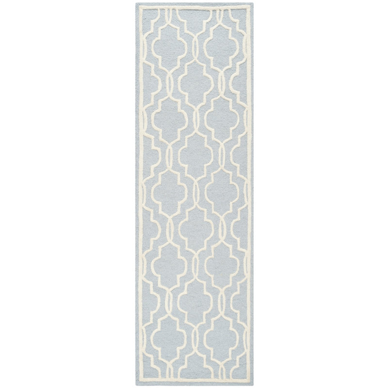 Cannen Hand Tufted Wool Geometric Rug, Runner 2'6" x 12'