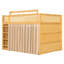 Lit superposé double avec tablette de rangement à 3 niveaux, décoration en rotin, rideaux d'intimité et éclairage, cadre en bois, naturel-1493534725-1493534744