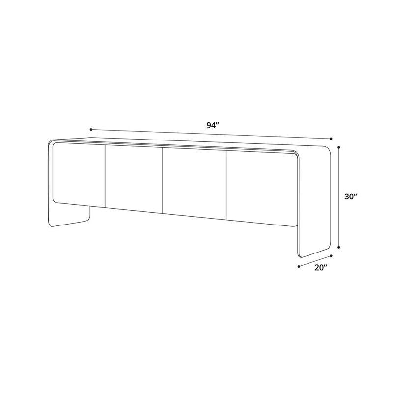 Buffet Kenley, Noyer et graphite