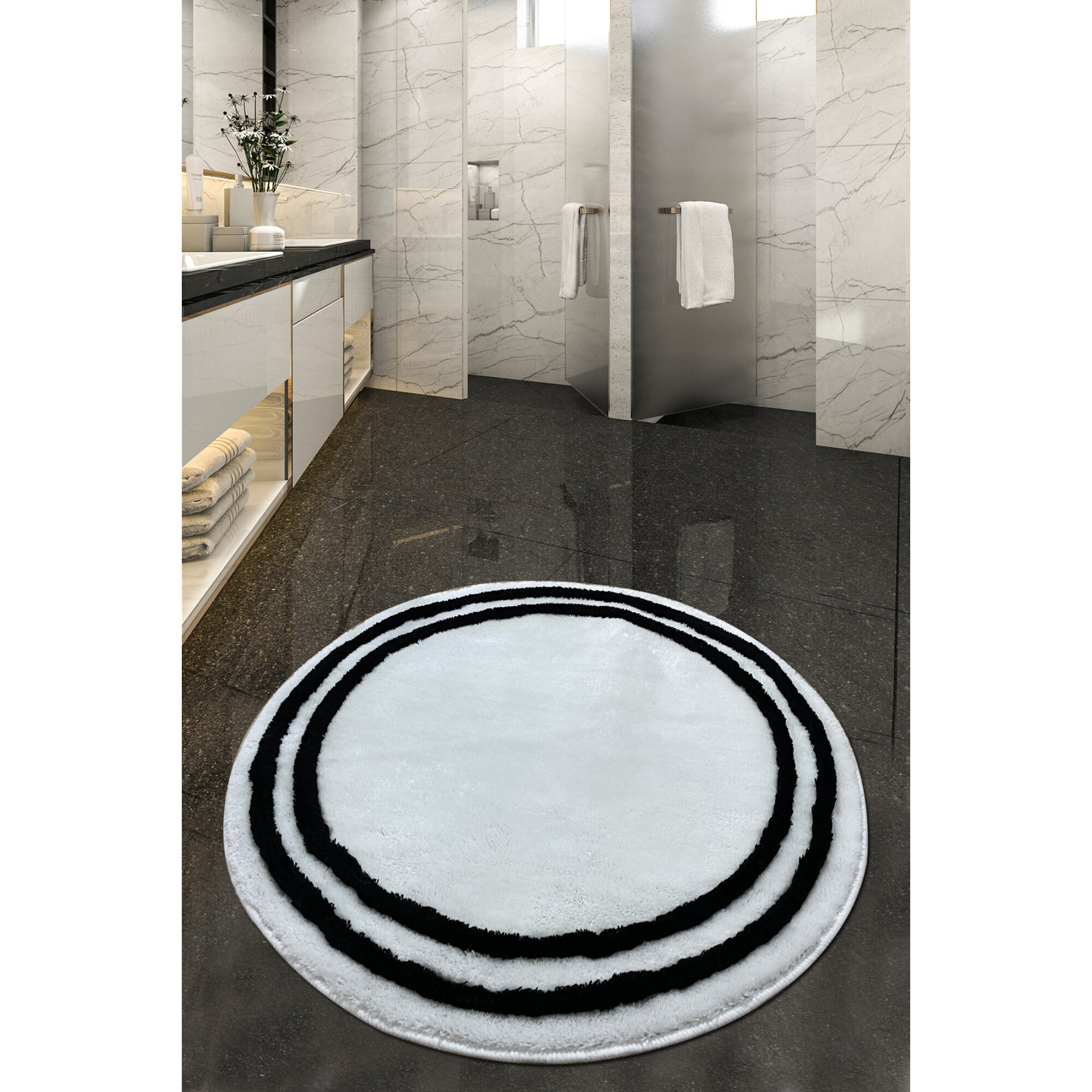 Bless international Bath Rug with Non-Slip Backing