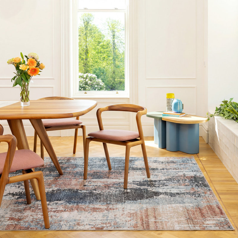 Destane Abstract Cotton Machine Tufted Area Rug, 80cm x 300cm
