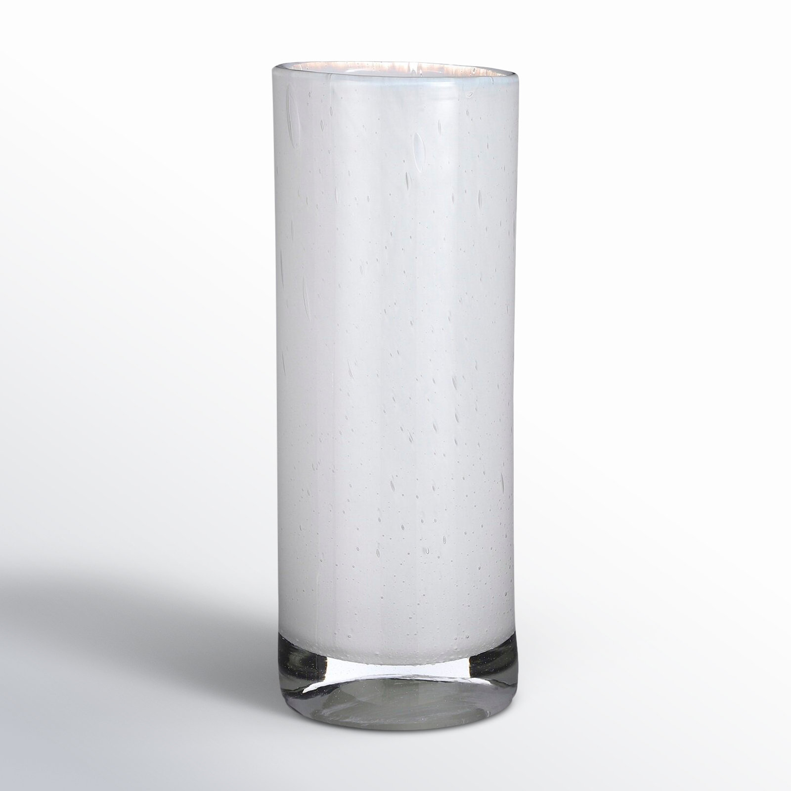 Golda Glass Table Vase, 12.25" H x 4.5" W x 4.5" D, Silver