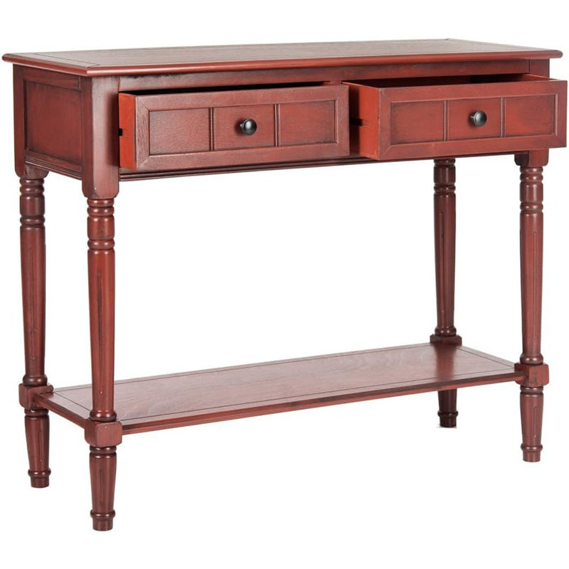 American Homes Collection Samantha Red 2-drawer Console Table