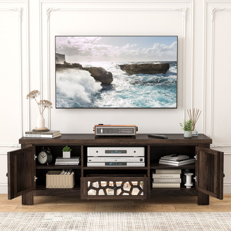 Unfinished TV Stand for TVs up to 60", Dark Brown