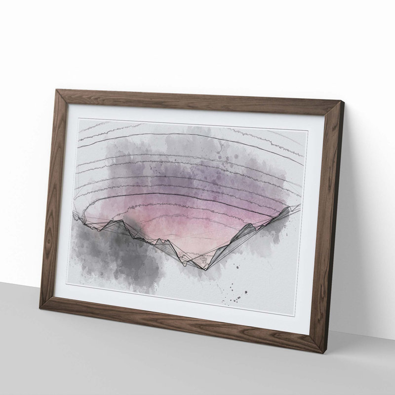 Pink Sky at Night - Framed Print, Walnut, 50cm H x 76cm W x 2cm D